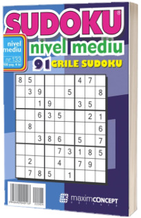 Sudoku nivel mediu. 91 grile sudoku. Numarul 133