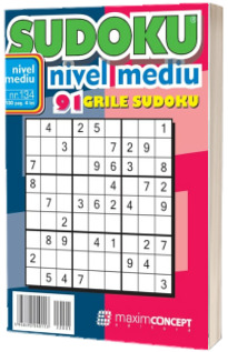 Sudoku nivel mediu. 91 grile sudoku. Numarul 134