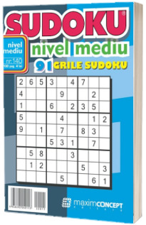 Sudoku nivel mediu. 91 grile sudoku. Numarul 140