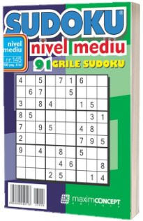 Sudoku nivel mediu. 91 grile sudoku. Numarul 145