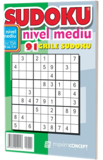 Sudoku nivel mediu. 91 grile sudoku. Numarul 154