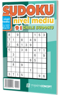 Sudoku nivel mediu. 91 grile sudoku. Numarul 157
