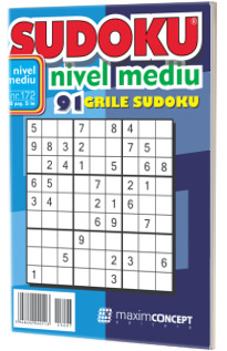 Sudoku nivel mediu. 91 grile sudoku. Numarul 172