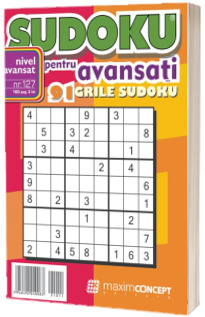 Sudoku pentru avansati. 91 grile sudoku. Numarul 127