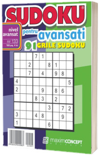 Sudoku pentru avansati. 91 grile sudoku. Numarul 133