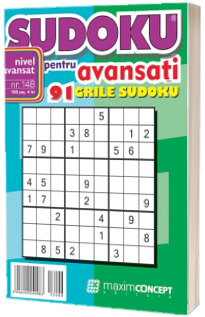 Sudoku pentru avansati. 91 grile sudoku. Numarul 148