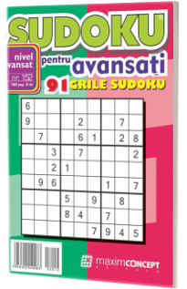Sudoku pentru avansati. 91 grile sudoku. Numarul 152