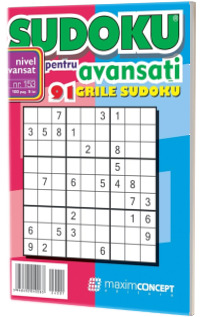 Sudoku pentru avansati. 91 grile sudoku. Numarul 153