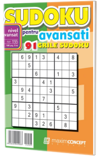 Sudoku pentru avansati. 91 grile sudoku. Numarul 155