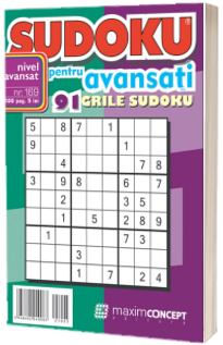 Sudoku pentru avansati. 91 grile sudoku. Numarul 169