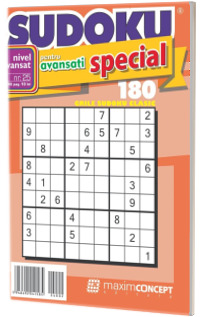 Sudoku pentru avansati special, numarul 25. 180 de grile sudoku clasic
