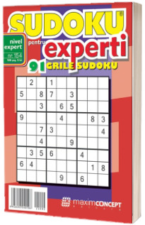 Sudoku pentru experti. 91 grile sudoku. Numarul 154