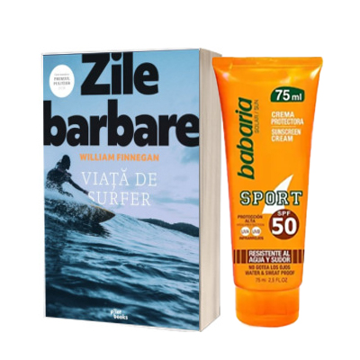 Summer kit - Crema cu SPF50 Sport Sun Cream si Zile barbare: Viata de surfer