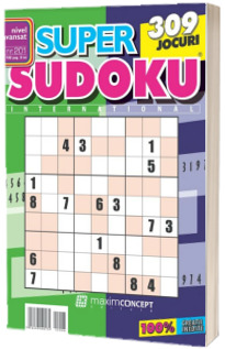 Super Sudoku, numarul 201. Nivel avansat