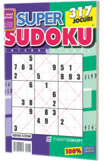 Super Sudoku, numarul 239. Nivel avansat
