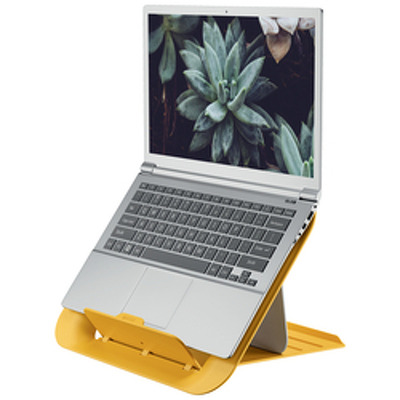 Suport ergonomic Leitz Ergo Cosy, pentru laptop, ajustabil, galben chihlimbar