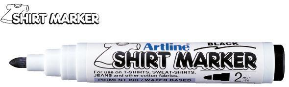 T-Shirt marker negru corp plastic si varf rotund 2.0mm