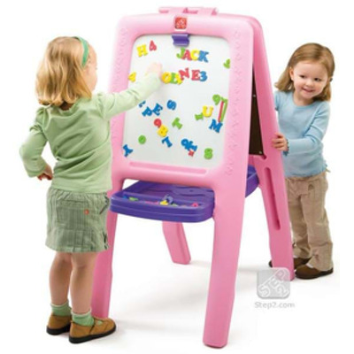 Tabla dubla pentru copii - Easel for Two Culoare Roz