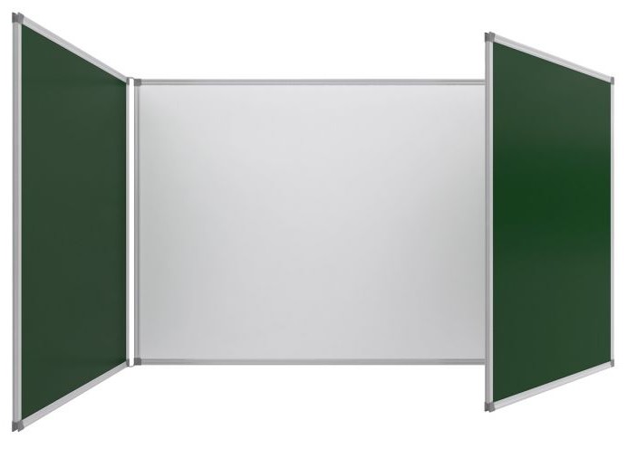 Tabla scolara triptica combinata verde-alb-verde 2000x1200/4000mm