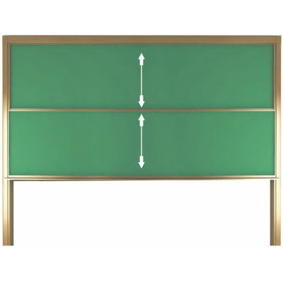Tabla scolara verde cu 2 suprafete culisante pe verticala 4000mm lungime
