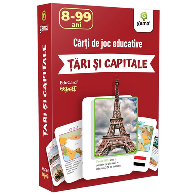 Tari si capitale (Carti de joc educative)