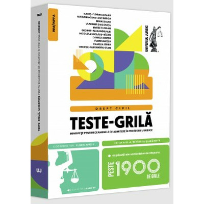 Teste-grila, minispete pentru examenele de admitere in profesiile juridice. Drept civil. 2022