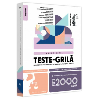 Teste-grila, minispete pentru examenele de admitere in profesiile juridice. Drept civil - 2023