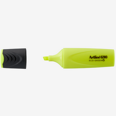 Textmarker 690 Eco Green, varf tesit 1.0-4.0mm - galben fluorescent