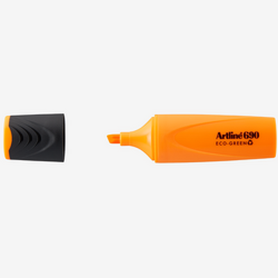 Textmarker 690 Eco Green, varf tesit 1.0-4.0mm - orange fluorescent