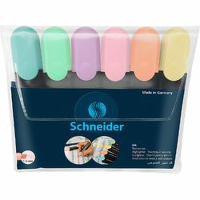 Textmarker Job Pastel, varf lat, 6 culori/set