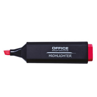 Textmarker rosu cu varf lat