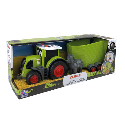 Tractor claas 870 axion cu remorca pentru animale