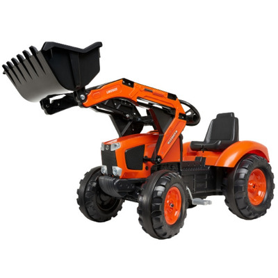 Tractor cu pedale pentru copii, portocaliu