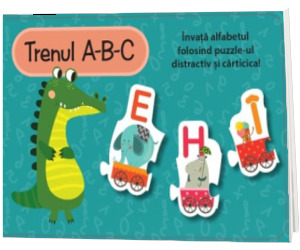 Trenul A-B-C. Set carte si puzzle