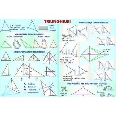 Triunghiuri. Siruri numerice. Planse