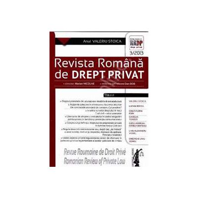Revista romana de drept privat nr. 3/2013 - Anul Valeriu Stoica Revista romana de drept privat nr. 3/2013 - Anul Valeriu Stoica