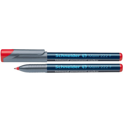 Universal permanent marker Maxx 222 F, varf 0.7mm - rosu
