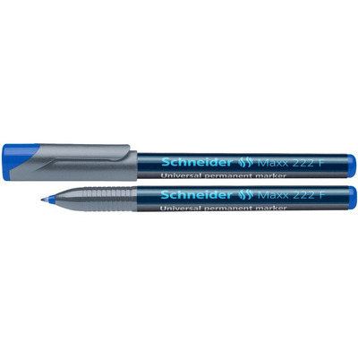 Universal permanent marker Schneider Maxx 222 F, varf 0.7mm - albastru