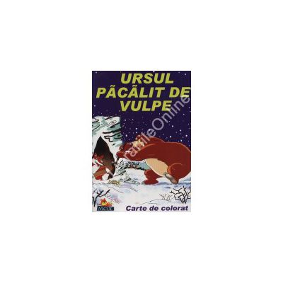 Ursul pacalit de vulpe - Carte de colorat