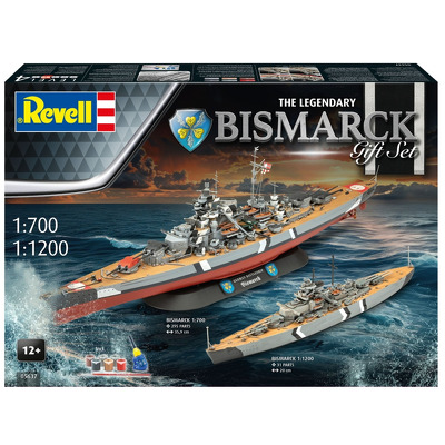 Vapor Revell Gift Set The Legendary Bismarck Scara 1:700 1:1200