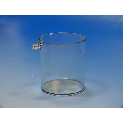 Vas din plastic transparent cu scurgere de preaplin 250 ml