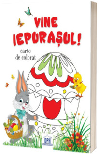 Vine iepurasul - Carte de colorat