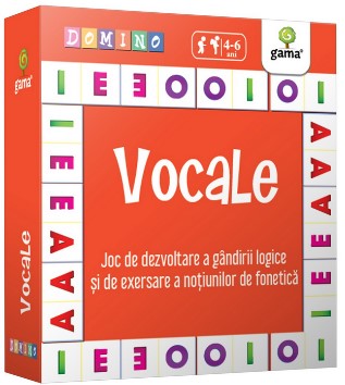 Vocale - Joc de dezvoltare a gandirii logice si de exersare a notiunilor de fonetica (Colectia Domino 4-6 ani)