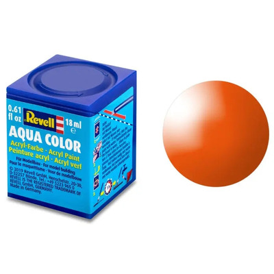 Vopsea acrilica portocaliu lucios pentru modelism Revell 18 ml