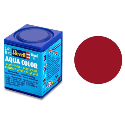 Vopsea acrilica rosu carmin mat pentru modelism Revell 18 ml