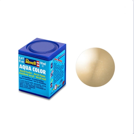 Vopsea revell aqua metalizat aur pe baza de apa pentru modelism revell