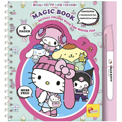 Waterbook: Carte de colorat cu apa - Hello Kitty si prietenii
