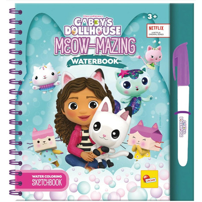 Waterbook: Carte de colorat Gabbys Dollhouse si pisicute