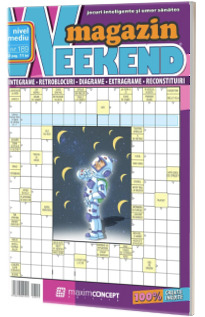 Weekend magazin, numarul 189. Integrame si jocuri exclusiv cu bancuri. Nivel mediu