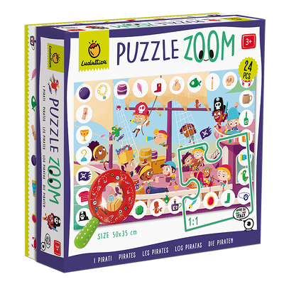 Zoom Puzzle - Pirati, Ludattica, 3 ani+